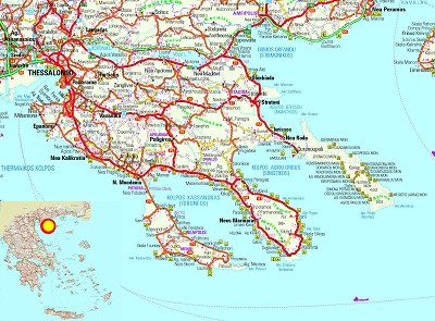 Mapa Chalkidiki