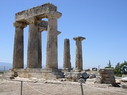 Peloponés - vykopávky Korinth