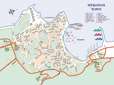 Náhled mapy města Mykonos