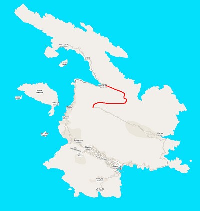 Kalymnos - mapa ostrova