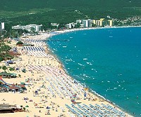 Pláž Sunny Beach v Bulharsku